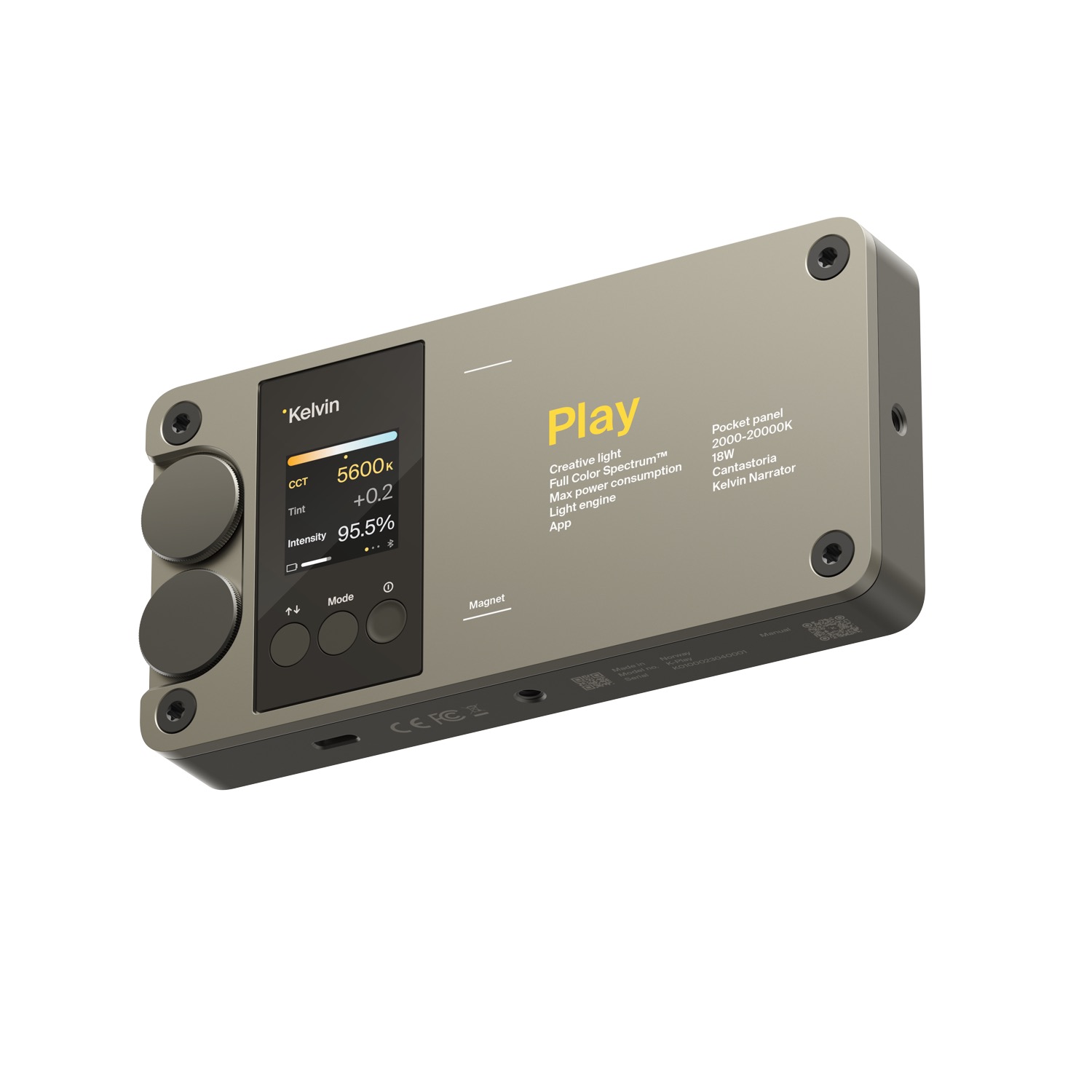 Kelvin Play – verdens første RGBACL lyspanel