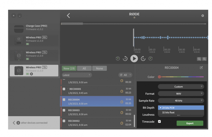 DJI mic 2 32bit floating and possible OA4 backward support theory