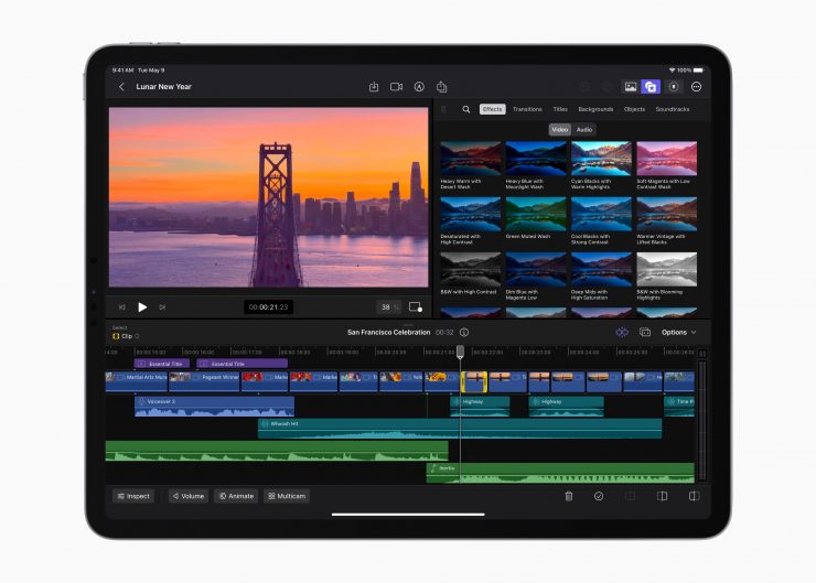 Apple iPad Final Cut Pro animated patterns