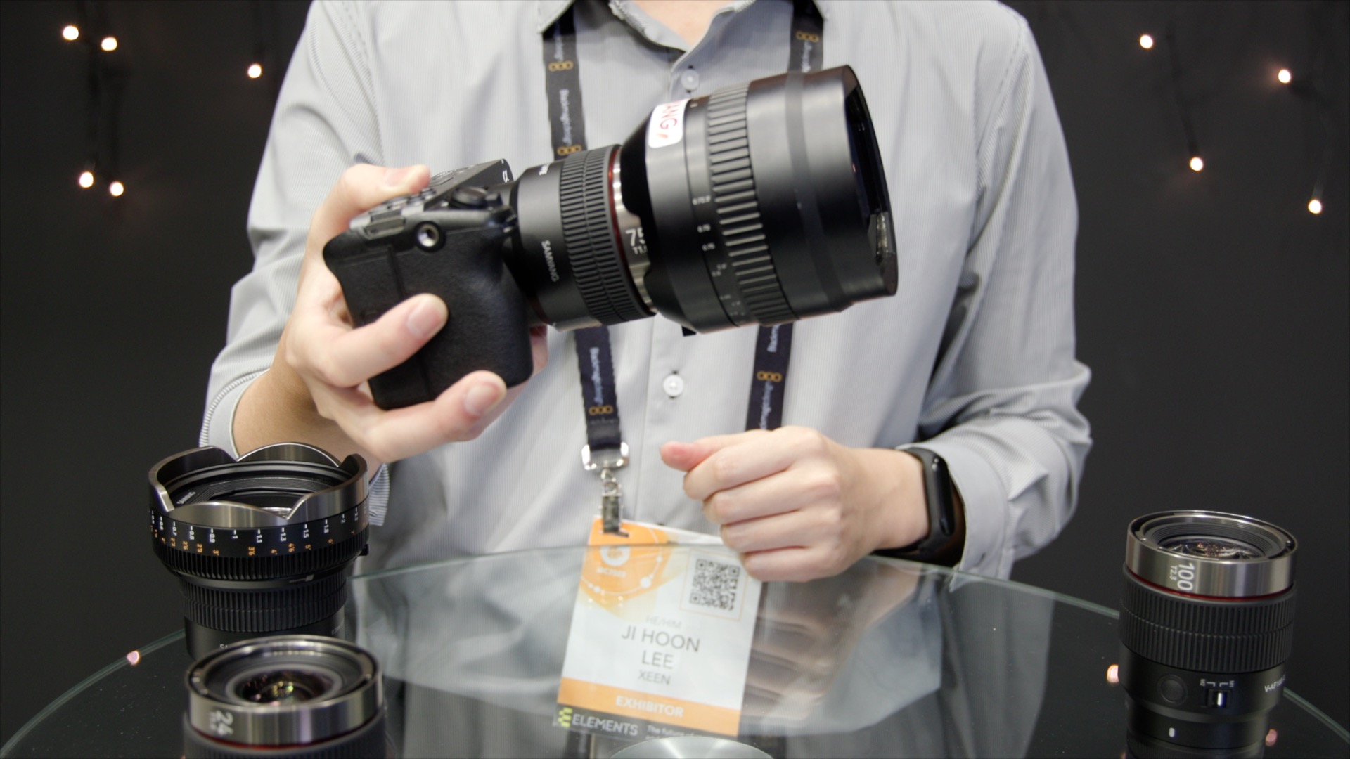 Samyang VAF Series Anamorphic Adapter Prototype shown at IBC 2023