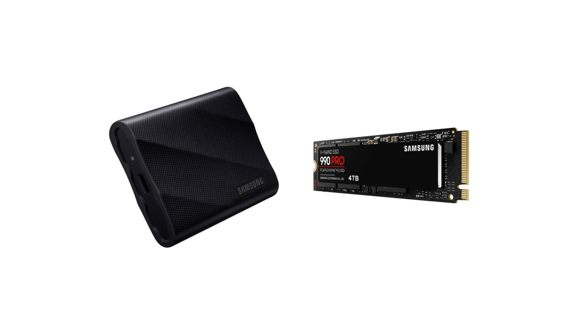 Samsung T9 Portable Portable SSDs & 4TB 990 PRO PCIe 4.0 M.2 SSD