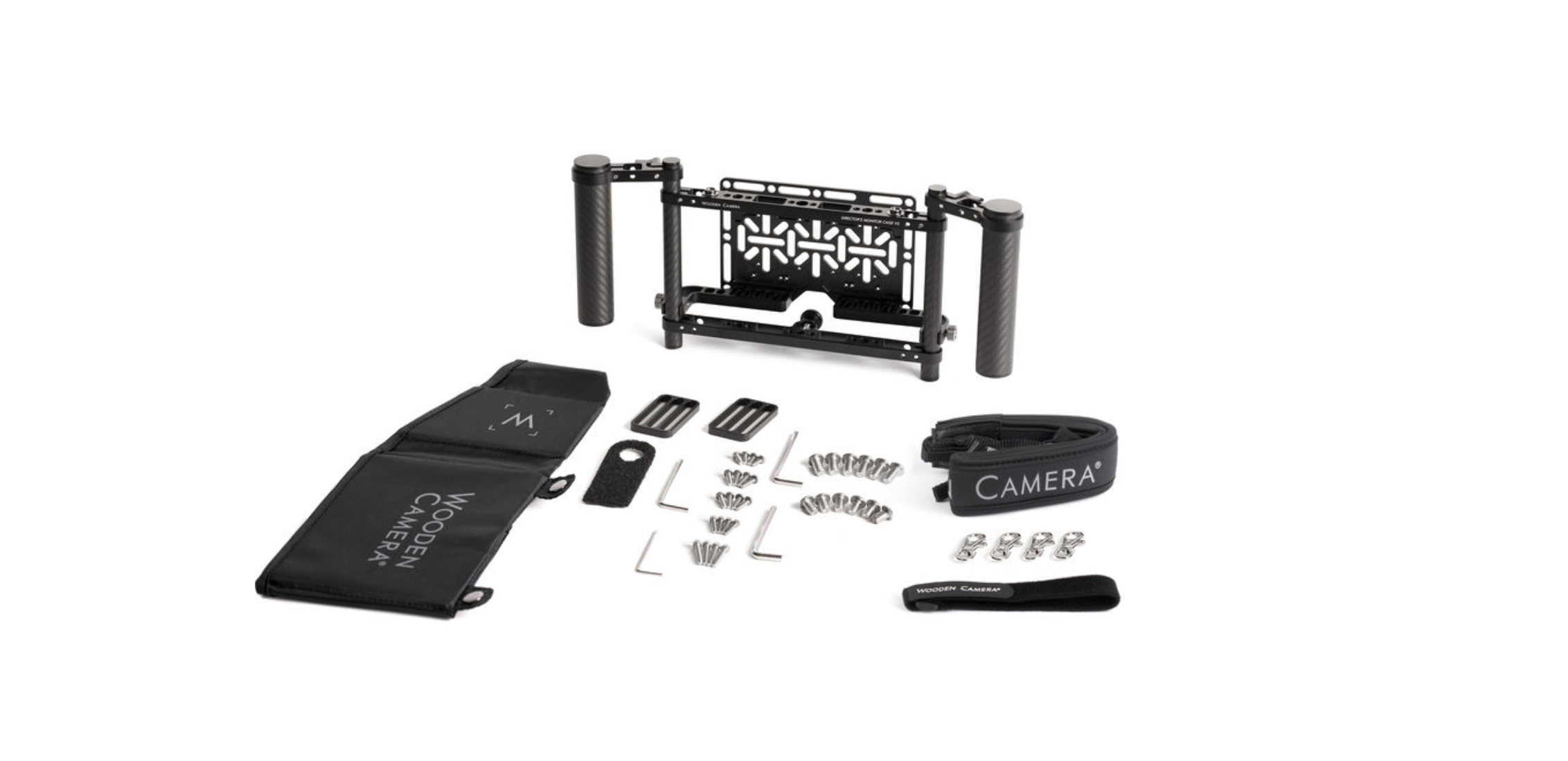 Wooden Camera Director's Monitor Cage v3 with Dual Carbon Fiber