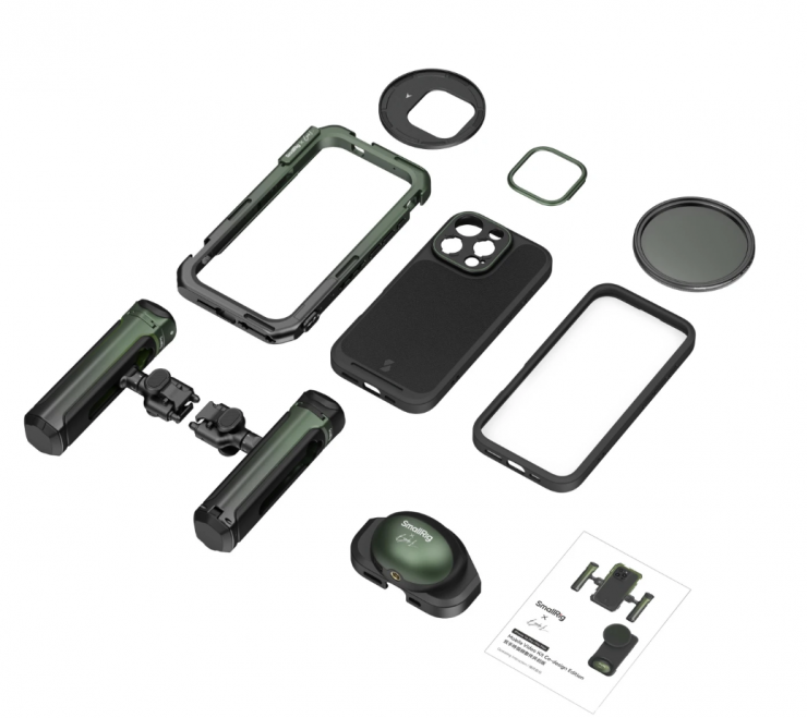 SMALLRIG X Brandon Li Mobile Video Kit Per IPhone 16 Pro Max – Gabbia, Maniglie Wireless E Filtro VND 67mm