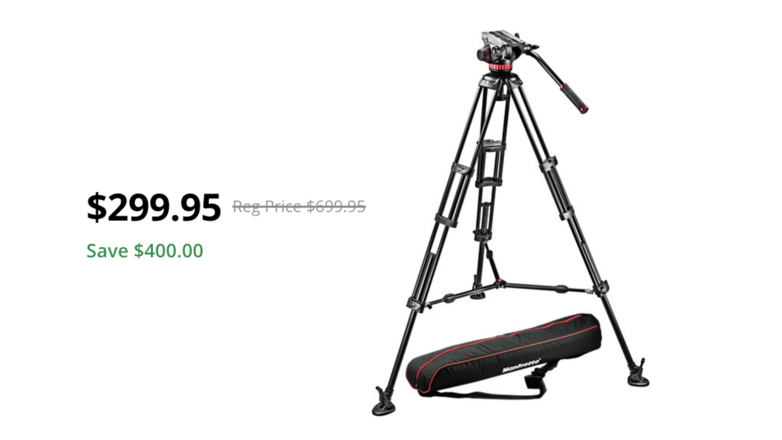 Manfrotto MVH502A Fluid Head and 546B Tripod System with Carrying