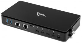 Thunderbolt 5 Dual 10GbE Network Dock rear left