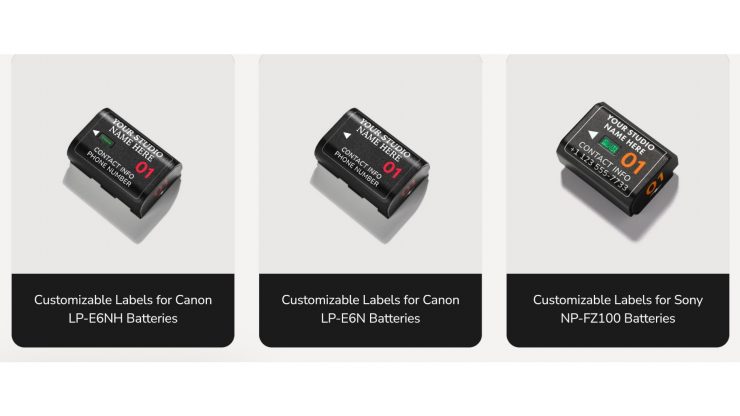 Field Made Co Customizable Labels for Sony & Canon Batteries