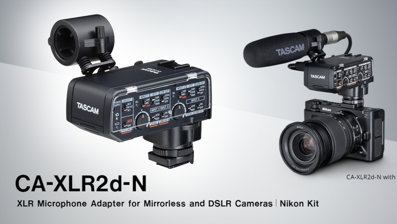 ビデオカメラ Jack TASCAM adds a microphone adapter for Nikon ZR with the CA-XLR2d-N