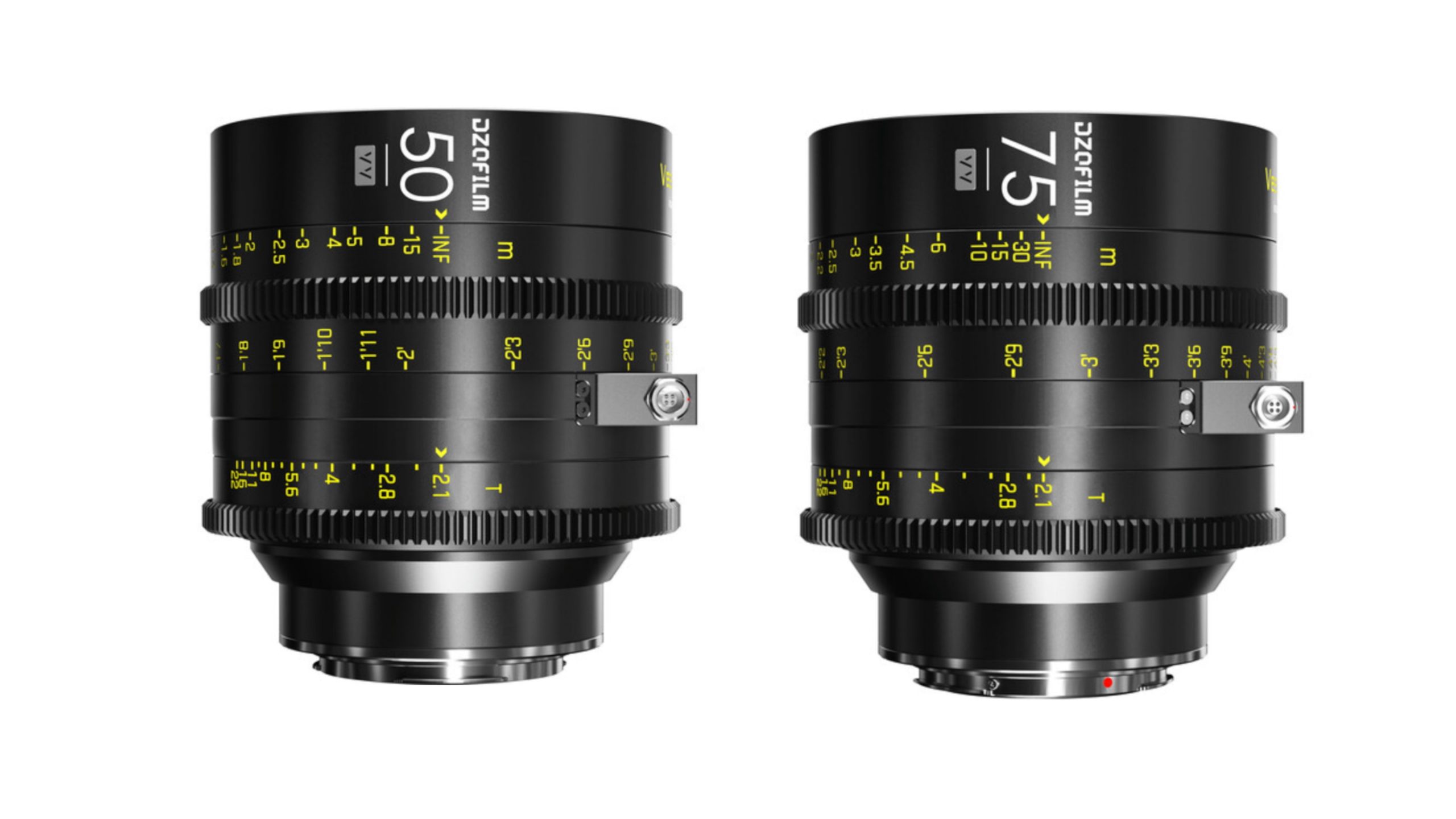 DZOFilm VESPID Cyber Full Frame 50mm & 75mm T2.1 Prime Lenses (PL