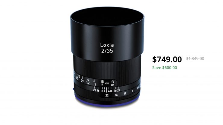 ZEISS Loxia 35mm f/2 Lens for Sony E on sale for $799 USD