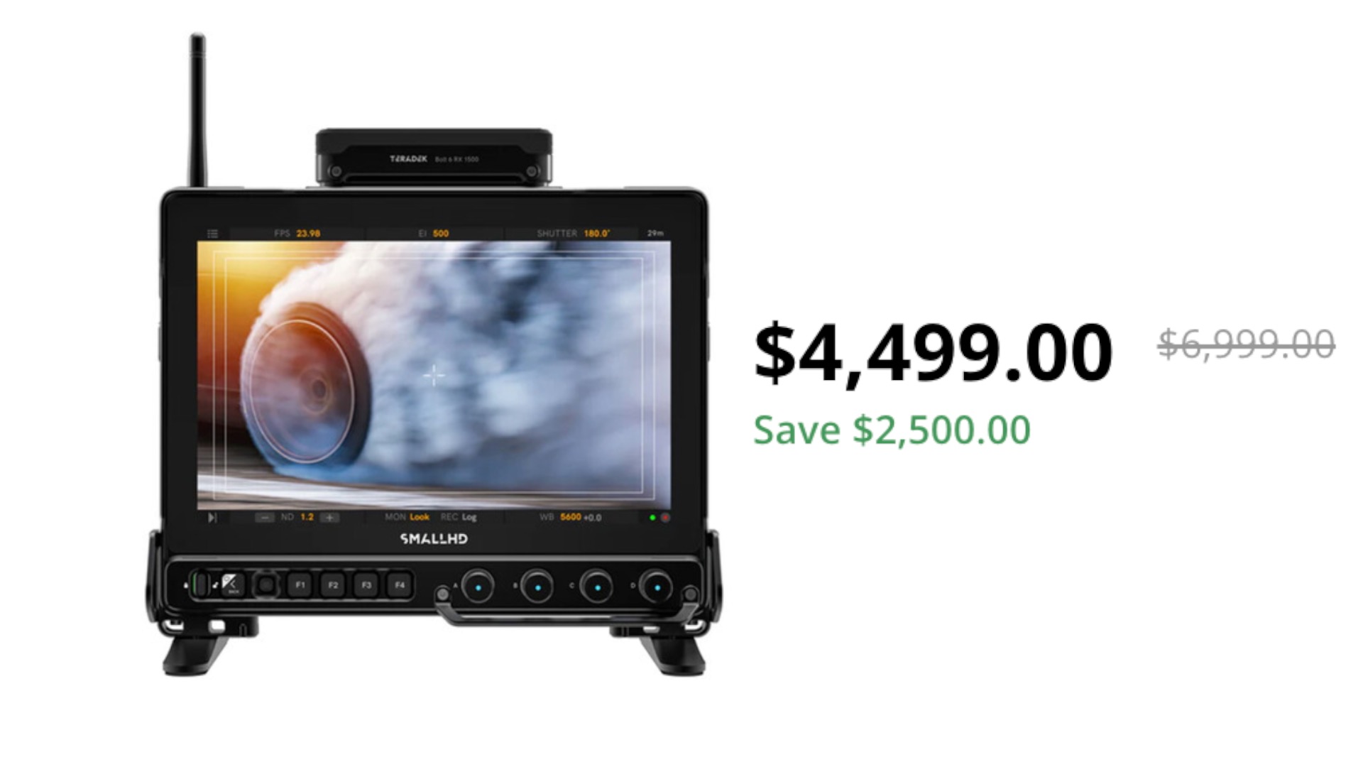 Save ,500 USD on the SmallHD ULTRA 10 Bolt 6 RX 1500 Monitor