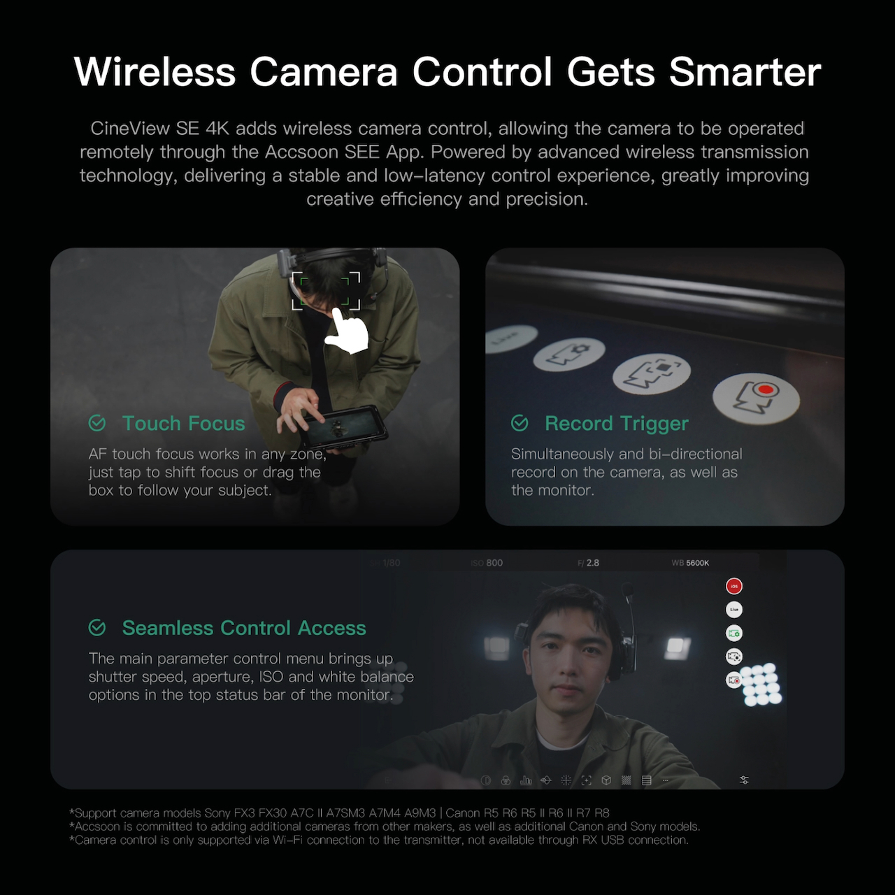 Accsoon CineView SE 4K wireless video transmission system with camera ...