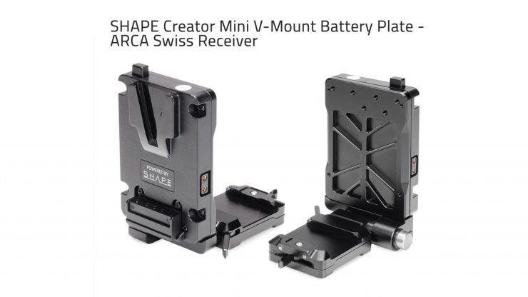 SHAPE Creator Mini V-Mount Battery Plate -ARCA Swiss Receiver