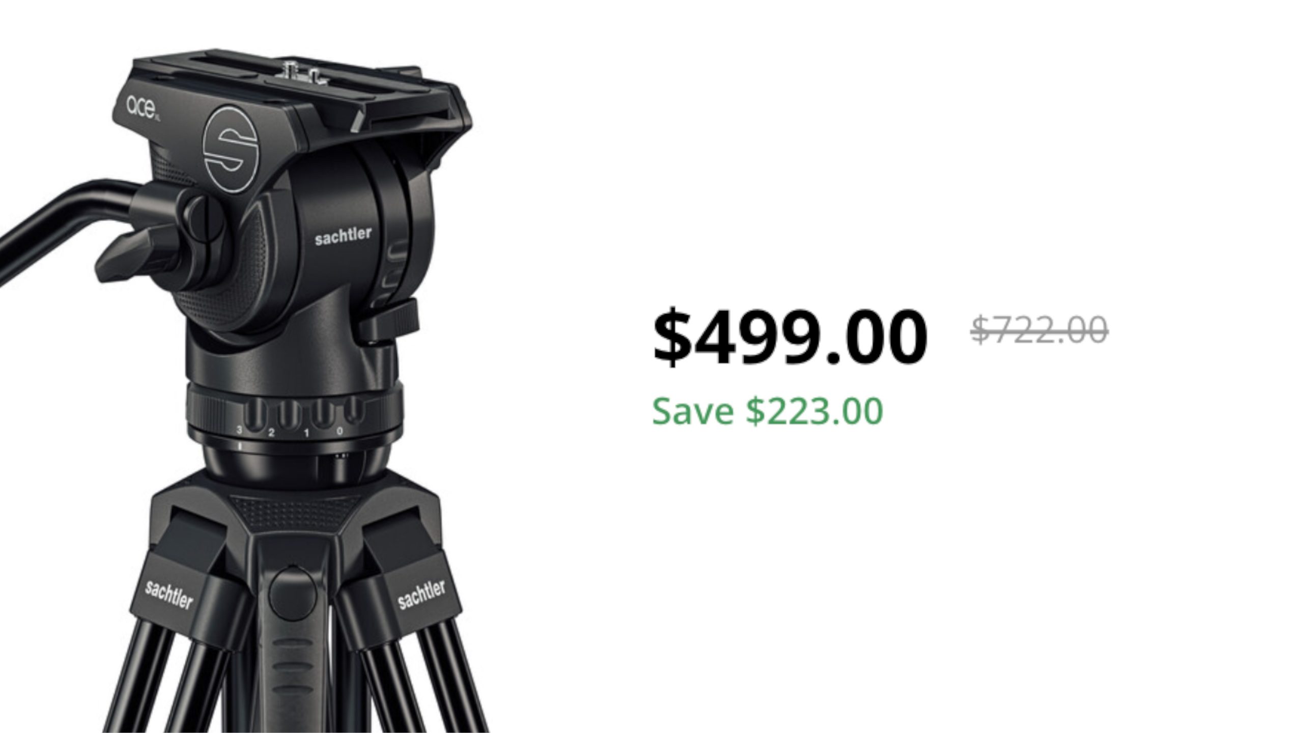 Sachtler Ace XL Mark II Fluid Head (75mm Bowl) on sale for $499
