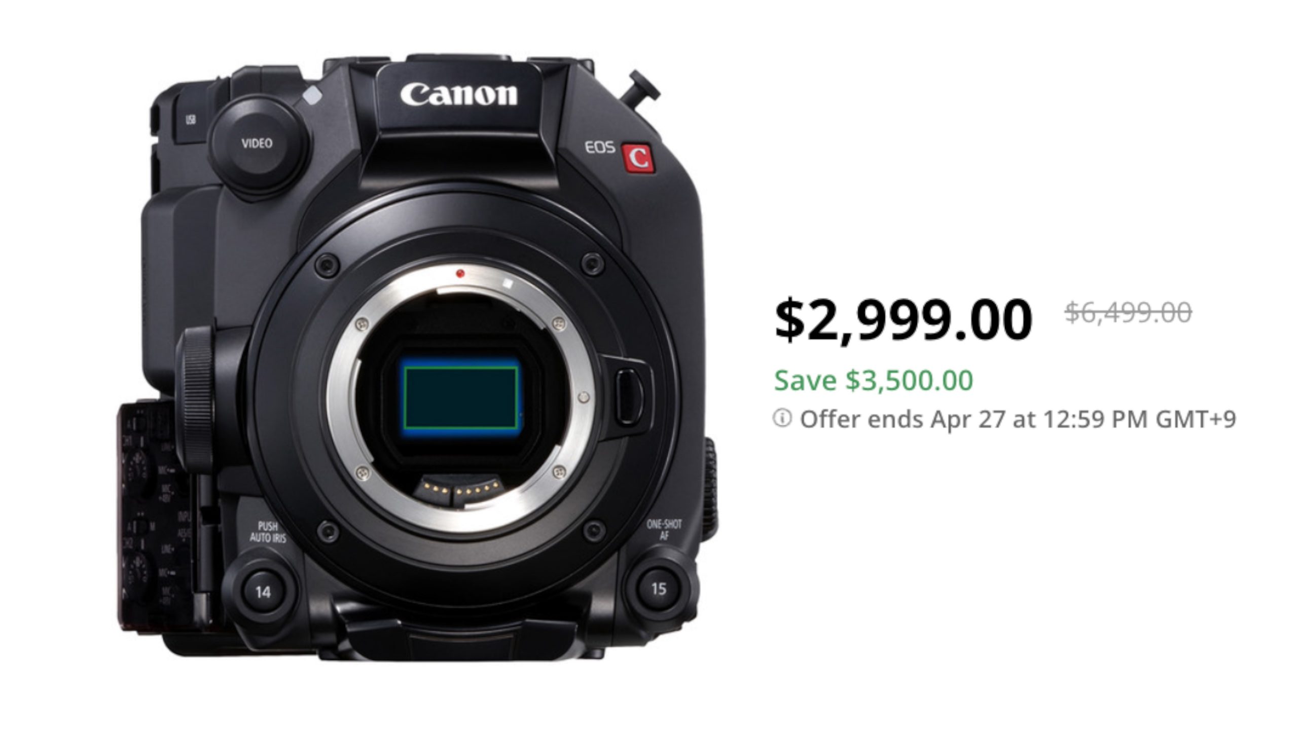 Canon EOS C300 Mark III Digital Cinema Camera Body (EF Lens Mount