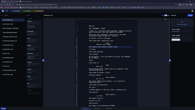 Script shot Jacob Zirkle project