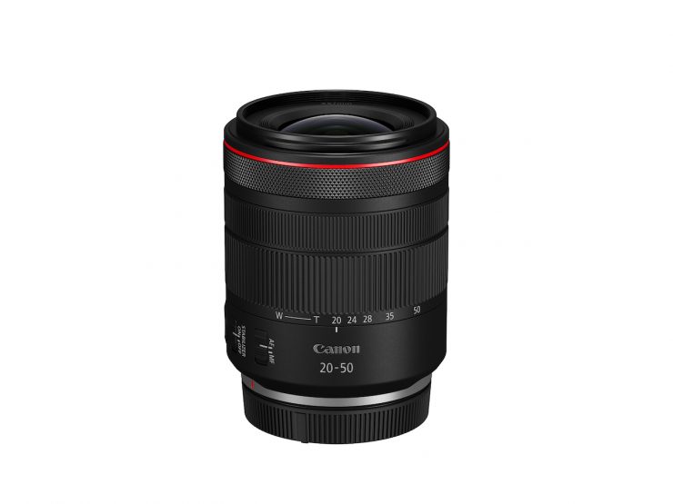 RF 20 50mm f4L IS USM PZ Slant with cap
