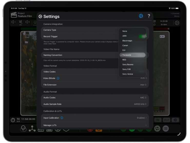 06 VideoAssist PansonicRecTriggerSelection