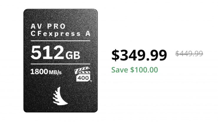 Angelbird 512GB AV PRO CFexpress 4.0 Type A Memory Card on sale for $349.99 USD