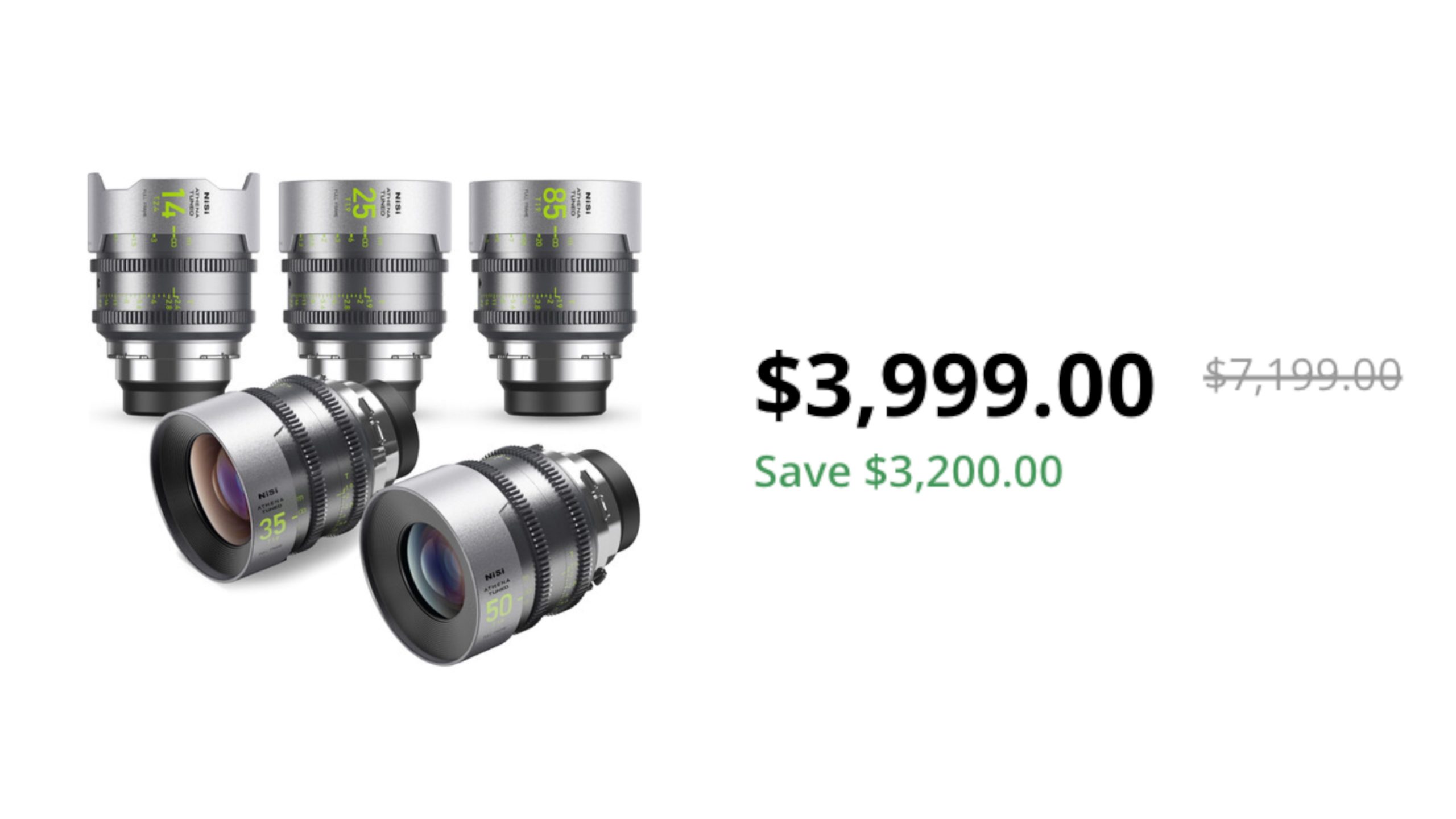 Save $3,200 USD on the NiSi ATHENA Tuned Prime T2.4/T1.9 Full