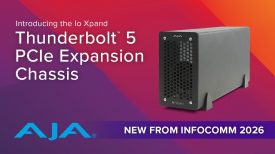 AJA Io Xpand Thunderbolt 5 PCIe Expansion for KONA and Corvid Cards InfoComm 2026