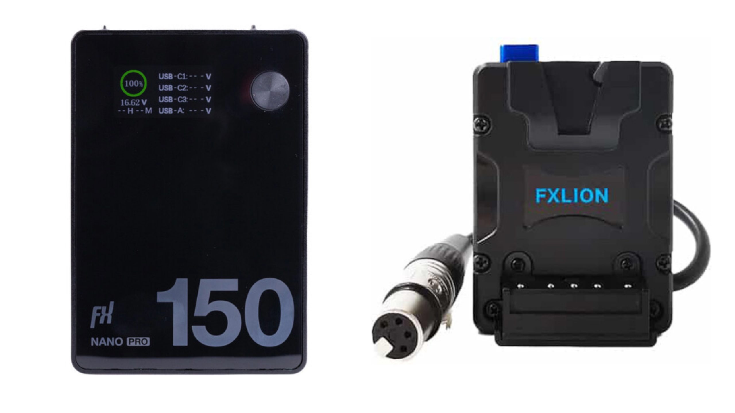 FXLION FX-NANO C400 Vマウント バッテリープレート FXLION NANO Pro 150 V-mount battery & NANO V-mount plate for the