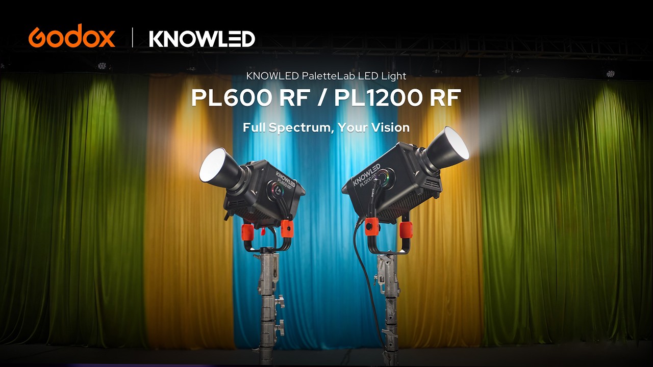Godox KNOWLED PL600 RF and PL1200 RF powered by PaletteLab Full Spectrum Color Engine