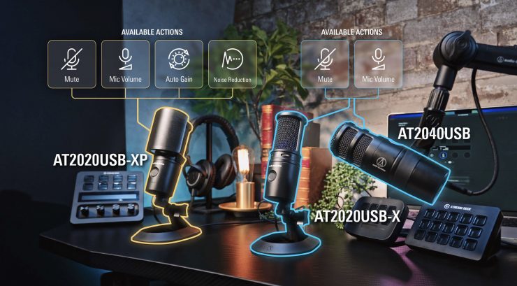 Audio-Technica 20 Series USB Microphone Control Application for Elgato Stream Deck