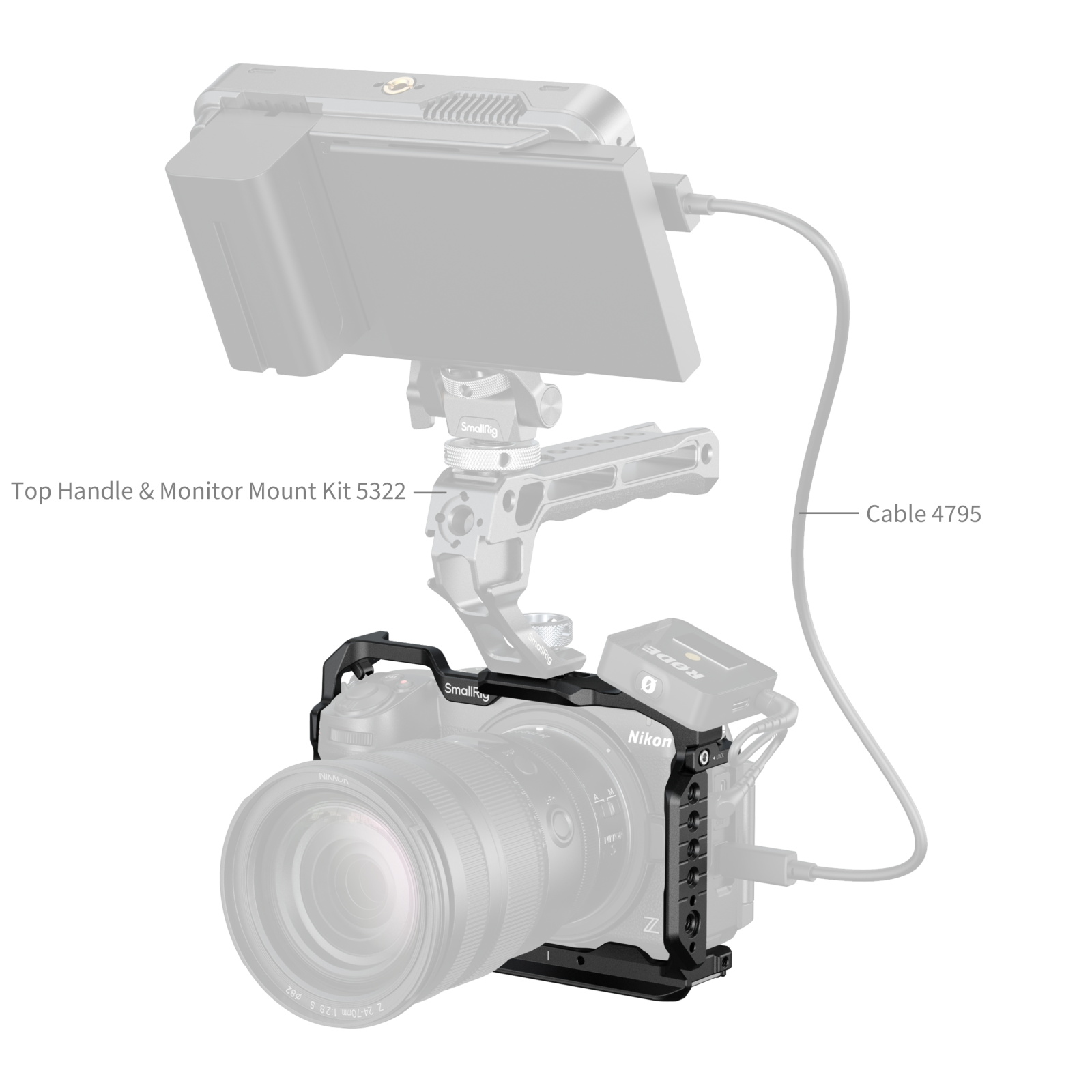Точки крепления ремня на каркасе SmallRig