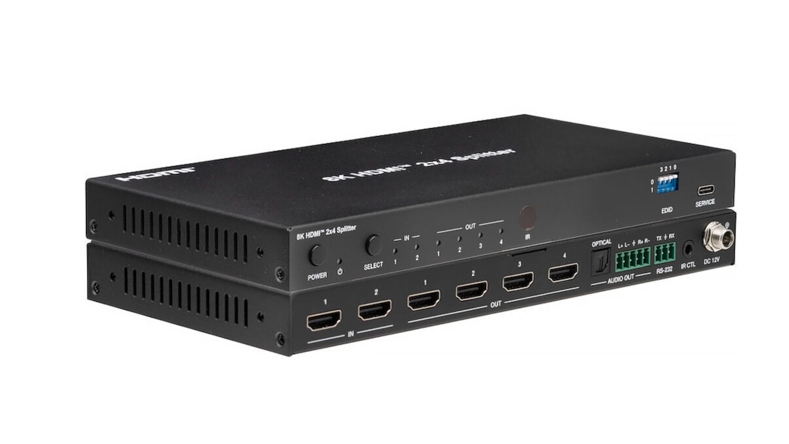 KanexPro 48 Gb/s 8K60 2x4 HDMI Matrix Splitter with Independent