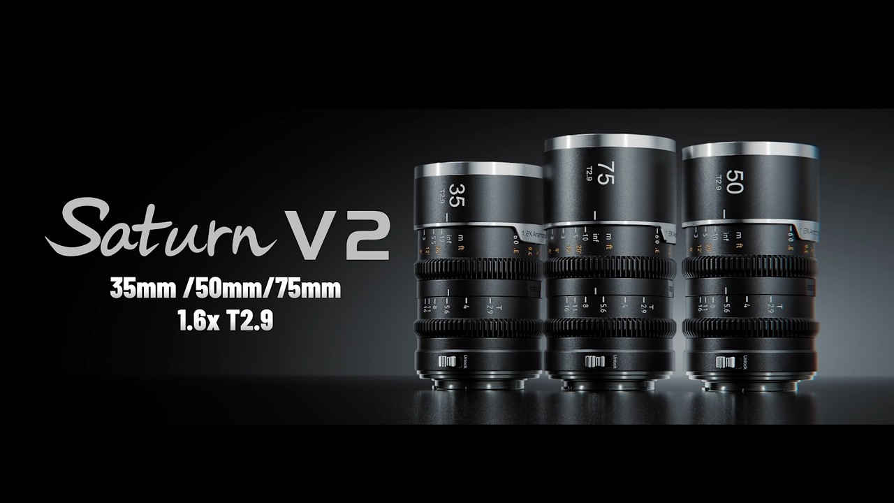 SIRUI Saturn V2 35mm, 50mm & 75mm T2.9 1.6x Full-Frame Anamorphic Lenses