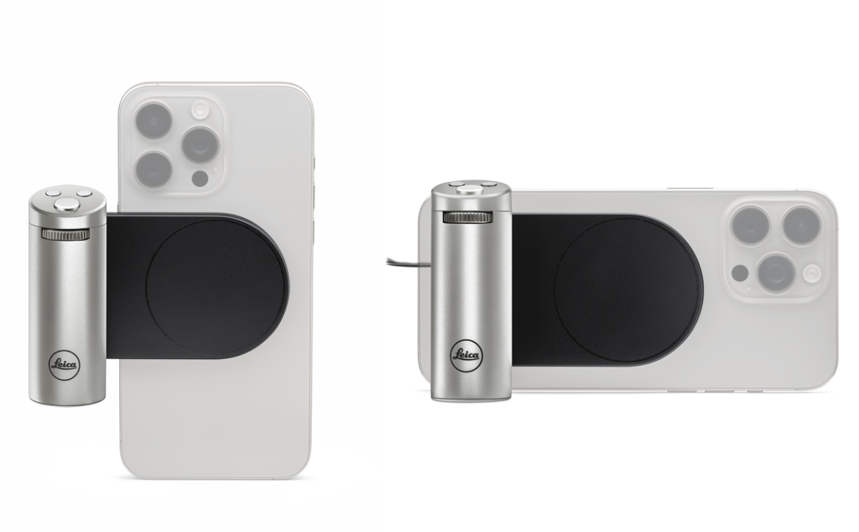 Серебристый хват Leica LUX Grip Silver для смартфонов Apple