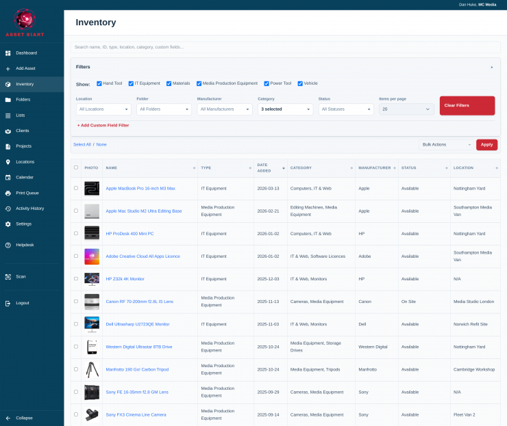 desktop inventory media