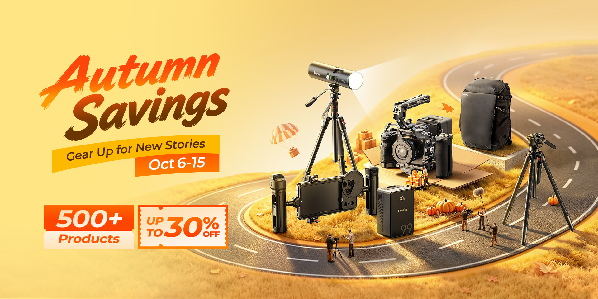 SmallRig Autumn Savings: Up to 30% Off Tripods, V-Mount Batteries, Lighting and Cages on Amazon